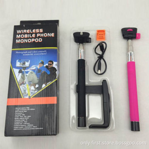 Wireless Mobile Phone Monopod, Compatible with iOS and Android Dual-system, Stainless Steel